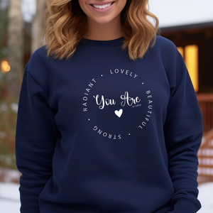 "You Are Loved" Relaxed Fit Classic Crew Sweatshirt