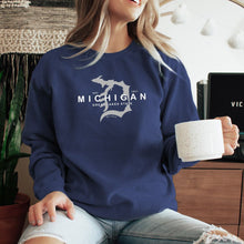 Load image into Gallery viewer, &quot;Michigan D Established 1837&quot; Relaxed Fit Stonewashed Crew Sweatshirt