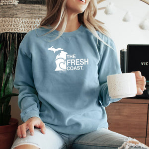 "Michigan Fresh Coast" Relaxed Fit Stonewashed Crew Sweatshirt