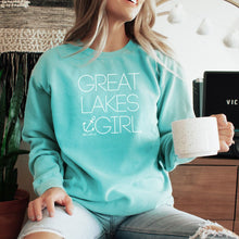Load image into Gallery viewer, &quot;Great Lakes Girl&quot; Relaxed Fit Stonewashed Crew Sweatshirt