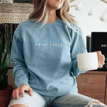 Load image into Gallery viewer, &quot;Great Lakes Tide&quot; Relaxed Fit Stonewashed Crew Sweatshirt