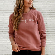 Load image into Gallery viewer, &quot;Forever Love&quot; Relaxed Fit Angel Fleece Pullover Crew