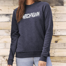 Load image into Gallery viewer, &quot;Michigan Winter&quot; Relaxed Fit Angel Fleece Pullover Crew
