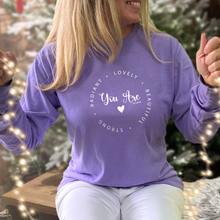 Load image into Gallery viewer, &quot;You Are Loved&quot; Relaxed Fit Stonewashed Long Sleeve T-Shirt