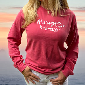 "Always & Forever" Relaxed Fit Stonewashed Long Sleeve T-Shirt