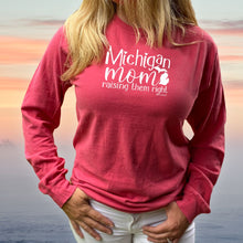 Load image into Gallery viewer, &quot;Michigan Mom&quot; Relaxed Fit Stonewashed Long Sleeve T-Shirt