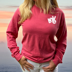 "Love The Mitten" Relaxed Fit Stonewashed Long Sleeve T-Shirt