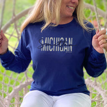 Load image into Gallery viewer, &quot;Michigan Smitten&quot; Relaxed Fit Stonewashed Long Sleeve T-Shirt