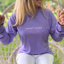 Load image into Gallery viewer, &quot;Great Lakes Tide&quot; Relaxed Fit Stonewashed Long Sleeve T-Shirt