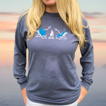 Load image into Gallery viewer, &quot;Michigan Campfire&quot; Relaxed Fit Stonewashed Long Sleeve T-Shirt