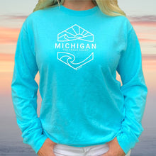 Load image into Gallery viewer, &quot;Michigan Sunset&quot; Relaxed Fit Stonewashed Long Sleeve T-Shirt