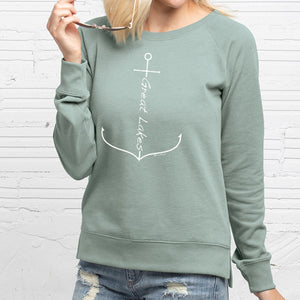 "Great Lakes Anchor" Women's Pullover Crew