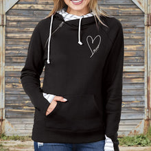 Load image into Gallery viewer, &quot;Little Love&quot; Women&#39;s Striped Double Hood Pullover