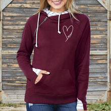 Load image into Gallery viewer, &quot;Little Love&quot; Women&#39;s Striped Double Hood Pullover