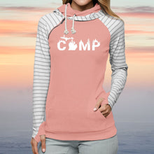 Load image into Gallery viewer, &quot;Rustic Camp&quot; Women&#39;s Striped Double Hood Pullover