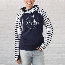 Load image into Gallery viewer, &quot;It&#39;s Winter All Around&quot; Women&#39;s Striped Double Hood Pullover