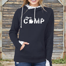 Load image into Gallery viewer, &quot;Rustic Camp&quot; Women&#39;s Striped Double Hood Pullover