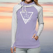 Load image into Gallery viewer, &quot;Michigan Untouched&quot; Women&#39;s Striped Double Hood Pullover