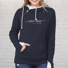 Load image into Gallery viewer, &quot;Wine Lover&quot; Women&#39;s Striped Double Hood Pullover