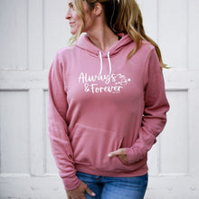 Load image into Gallery viewer, &quot;Always &amp; Forever&quot; Relaxed Fit Angel Fleece Hoodie