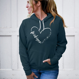 "Fall In Love With Winter" Relaxed Fit Angel Fleece Hoodie
