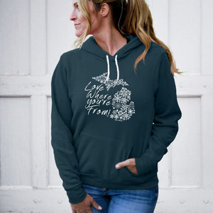 "Michigan Love Where You're From" Relaxed Fit Angel Fleece Hoodie