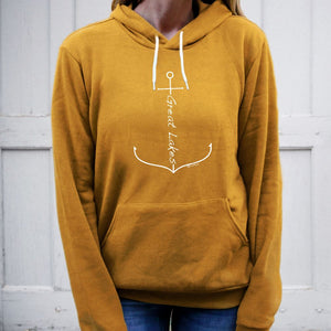 "Great Lakes Anchor" Relaxed Fit Angel Fleece Hoodie