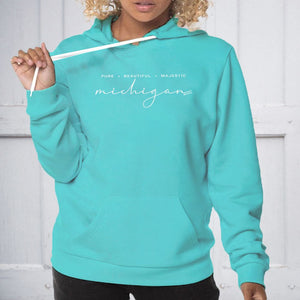 "Majestic Michigan" Relaxed Fit Angel Fleece Hoodie