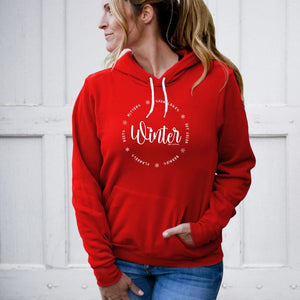 "It's Winter All Around" Relaxed Fit Angel Fleece Hoodie