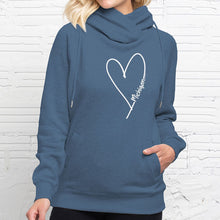 Load image into Gallery viewer, &quot;Michigan Made With Love&quot; Women&#39;s Fleece Funnel Neck Pullover Hoodie