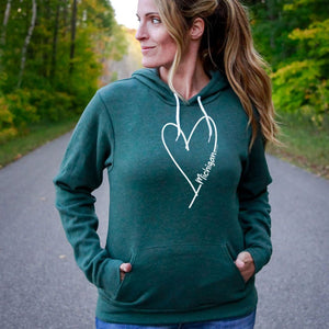 "Michigan Made With Love" Relaxed Fit Angel Fleece Hoodie