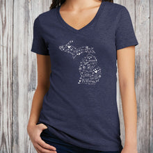 Load image into Gallery viewer, &quot;Michigan Be Mine&quot; Women&#39;s V-Neck