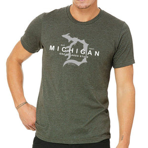 "Michigan D Established 1837" Men's Crew T-Shirt
