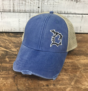 Michigan D Distressed Comfort Hat