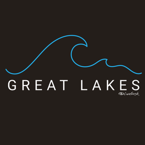 "Great Lakes Tide" Relaxed Fit Angel Fleece Hoodie