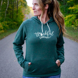 "Michigan Thankful" Relaxed Fit Angel Fleece Hoodie