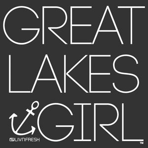 "Great Lakes Girl" Relaxed Fit Stonewashed Long Sleeve T-Shirt