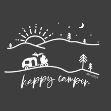 Load image into Gallery viewer, &quot;Happy Camper&quot; Relaxed Fit Stonewashed Long Sleeve T-Shirt
