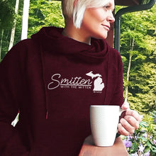 Load image into Gallery viewer, &quot;Smitten With The Mitten&quot; Women&#39;s Fleece Funnel Neck Pullover Hoodie