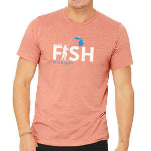 "Michigan Fisherman" Men's Crew T-Shirt