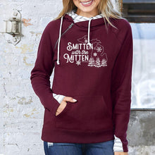 Load image into Gallery viewer, &quot;Winter Smitten&quot; Women&#39;s Striped Double Hood Pullover