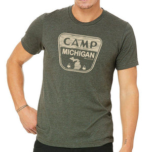 "Michigan Campground" Men's Crew T-Shirt