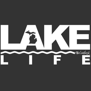 "Michigan Lake Life" Relaxed Fit Stonewashed Long Sleeve T-Shirt