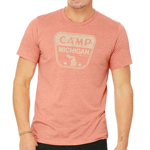 "Michigan Campground" Men's Crew T-Shirt