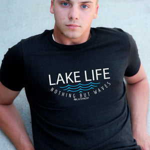 "Lake Life WAVES" Men's Crew T-Shirt