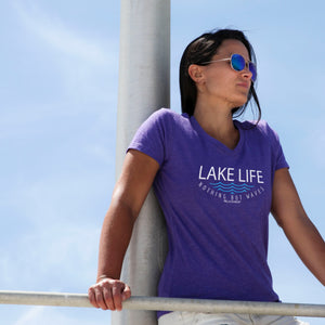 "Lake Life WAVES" Women's V-Neck