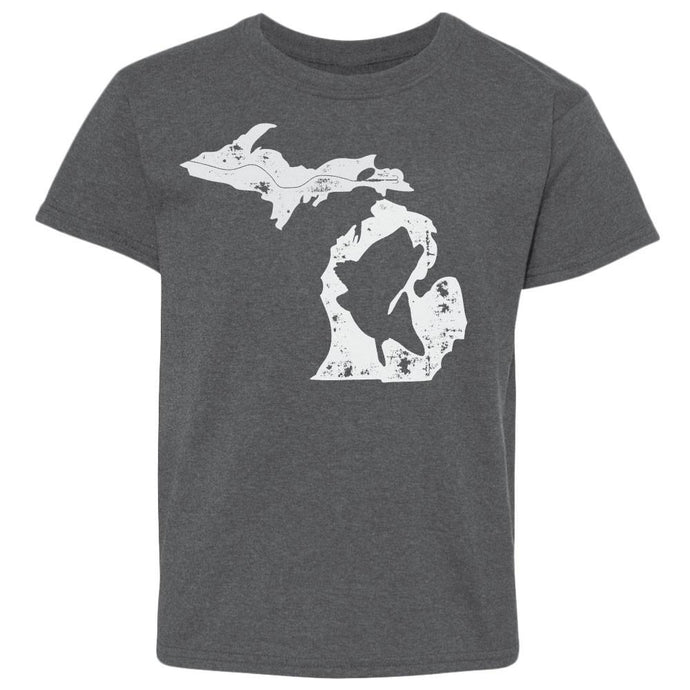 Michigan Fish State Youth T-Shirt Charcoal