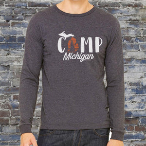 "Camp Michigan"  Men's Long Sleeve T-Shirt