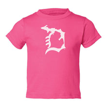 Load image into Gallery viewer, Michigan D Toddler T-Shirts Hot Pink