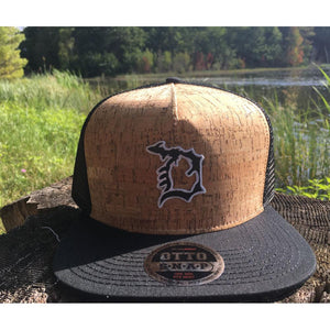 Michigan D Black D Cork Flat Bill Hat